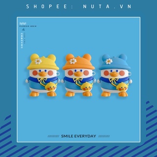 Vỏ ốp case bảo vệ bao đựng tai nghe không dây bluetooth 1/2/Pro chống va đập HÌNH VỊT NÓN CUTE