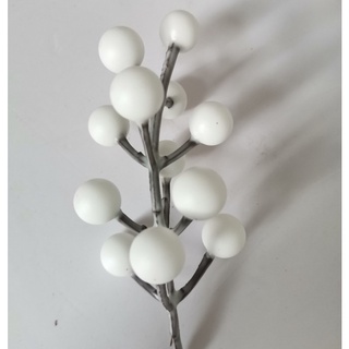 Nhánh trắng 12 quả trang trí noel, trang trí cây thông
