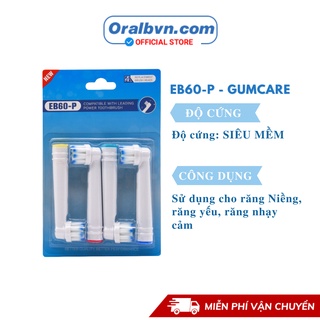 Đầu bàn chải điện thay thế EB60-P- GUM CARE cho người niềng răng sản xuất theo tiêu chuẩn của Oral B