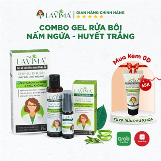 Bộ Gel Phụ Khoa (Rửa+ Bôi) Thảo Dược Châu Âu LAVIMA- Huyết Trắng, Nấm Ngứa, Lộ Tuyến