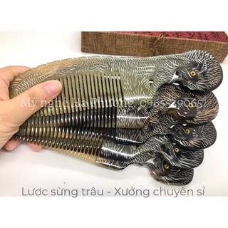 Lược sừng cao cấp dày đẹp , tách 2 mặt hình rồng có video thực tế