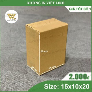 [Giá gốc tận xưởng] COMBO 100 Hộp 20x15x10 - Hộp Carton Đóng Hàng