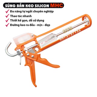 Súng bắn keo silicon đa năng tự ngắt MHC Hàn Quốc, súng bơm keo silicon thiết kế hiện đại, đường keo ra đều, mịn, đẹp