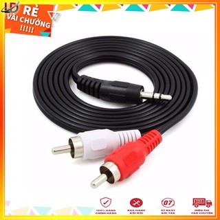 Dây loa 1 ra 2 (3.5mm sang 2 hoa sen) , dây dày dặn, chắc chắn, âm thanh chuẩn