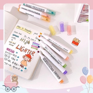 Bút highlighter tròn , bút dạ quang tròn nhiều màu (F4C06)