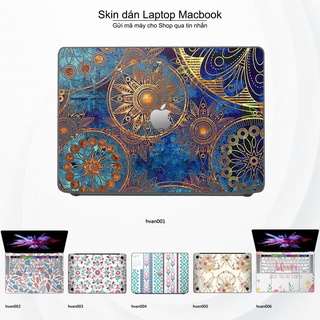 Skin dán Macbook mẫu Hoa văn (đã cắt sẵn, inbox mã máy cho shop)