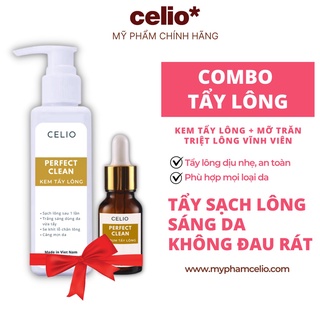 Triệt lông Bikini Vùng kín vĩnh viễn CELIO với serum Mỡ trăn nguyên chất 20ml và Kem tẩy lông Celio 150ml - AZOKA SHOP