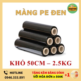 [SỈ/LẺ] Màng PE Đen khổ 50Cm 2.5Kg, Màng Co PE Đen Giá Rẻ Hà Nội