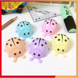Gọt bút chì bọ cánh cứng cute xinh xắn 4 màu hồng/xanh/vàng/cam - 1916