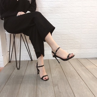 [Xưởng giày sale xả] Sandal quai mảnh da bóng gót nhọn 9p mới lên chân cực chảnh