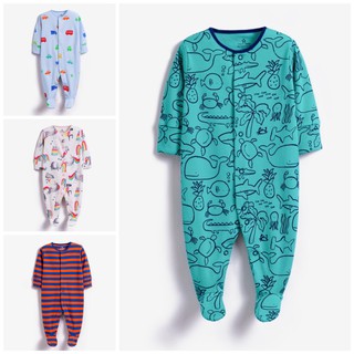 [HÀNG ĐẸP] Body Sleepsuit, Body Dài Cotton Liền Tất Vớ Cho Bé Trai Bé Gái 0-24months, Hàng Xuất Dư Xịn