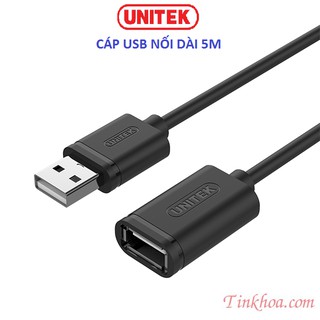 BH 12 Tháng -CÁP USB NỐI DÀI 5M UNITEK YC418GBK chống nhiễu , Cáp usb 2.0 nối dài 5m Unitek Y-C418GBK