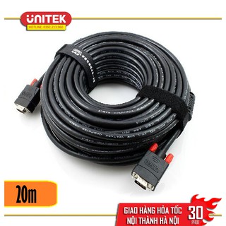 Cáp VGA 2 đầu đực 20m CHÍNH HÃNG Unitek Y-C508A