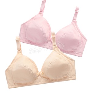 Áo lót bầu cho con bú không đệm mút cotton 100% mềm êm