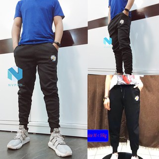 ⚡️[VIDEO THỰC TẾ] ⚡️- Quần Jogger Unisex nam nữ thêu HOA CÚC 2 size M và L thời trang E013