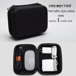 Hộp Đựng Tai Nghe Cáp Sạc Củ Sạc Điện Thoại Pin Đồng Hồ Thông Minh – Bảo Vệ Phụ Kiện Di Động LapTop Chính Hãng Amalife