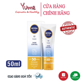 [Cóbill]Kem chống nắng kiềm dầu Nivea sun UV Face Shine Control SPF 50+ 50ml