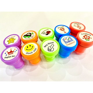 Bộ 10 Con Dấu Giáo Viên Lời Khen Teacher Praise Reward Stamps