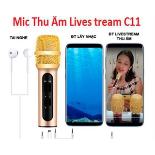 Micro Live Stream Thu Âm C11, Micro Thu Âm, Hát Live Stream,Karaoke Online