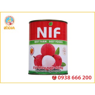 Vải Thiều Ngâm Đường Đóng Lon NIF 560G