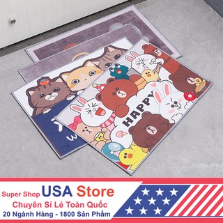 THẢM LAU CHÂN Nhà Tắm, Phòng Khách, Phòng Ngủ 3D K1 Cá Tính CHỐNG TRƠN TRƯỢT 39x60CM