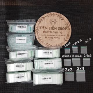Gói 100c túi zip viền xanh lá chọn size