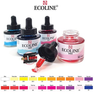 [DA ĐEN] Bảng 1 - Màu Nước Ecoline Talens 30ml Ống Nhỏ Giọt