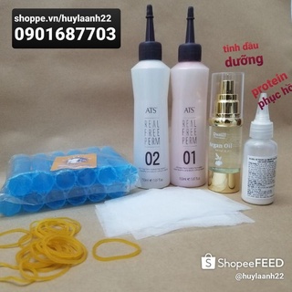 [Freeship + quà] uốn lạnh ATS, thuốc uốn lanh không mùi cao cấp ats 150ml AZ008 tặng kẹp càng cua, bao tay và bịt tai