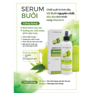 MILA20 GIẢM 20K TỪ 99K-Serum Bưởi Kích Thích Mọc Tóc Milaganics (250ml)