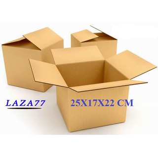 Thùng Carton 25x17x22 cm Bộ 20 Hộp carton (Giấy vàng)