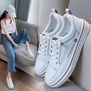 Tặng kèm tất - Sneaker nữ, giày thể thao nữ da mềm T17