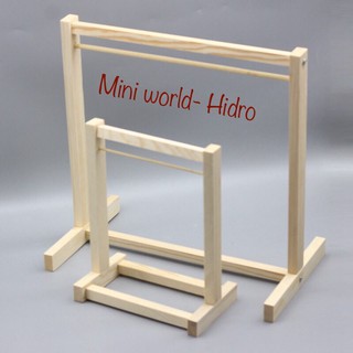 Giá treo móc gỗ quần áo búp bê Barbie, 1/8 Sào treo quần áo cho thú cưng, búp bê thần tượng Bts