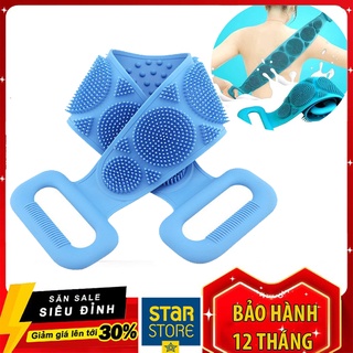 Dây chà lưng khi tắm 2 mặt gai bằng silicone làm sạch lưng dễ dàng