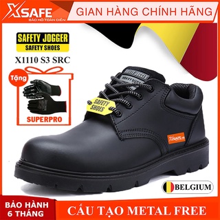 Giày bảo hộ lao động nam Jogger X1110 S3 SRC da bò cao cấp, chống nước, cấu tạo phi kim, chống trượt chuẩn SRC, cổ thấp