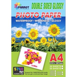 Giấy in PARROT A4 2 mặt Bóng 50 tờ/xấp