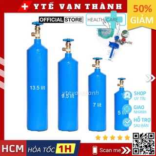 ✅ [BÌNH MỚI] [KÈM ĐỒNG HỒ] Bình Oxy Y Tế- Vừa Và Nhỏ, Dành Cho Người Bệnh Cần Thở Oxi Tại Nhà -VT0525