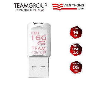 USB 2.0 Team Group C171 16GB chống nước Taiwan (Trắng) - Hãng phân phối chính thức