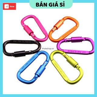 Khóa treo đi phượt  GIÁ VỐN]  Móc khóa nhôm hình bầu làm móc khóa treo quần,bình nước, túi xách lặt vặt 8499