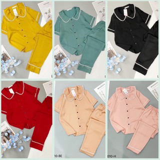 [Có size to] Pijama Lụa Cộc Dài - Bộ Mặc Nhà Lụa Tằm Mềm Mịn Sang Trọng