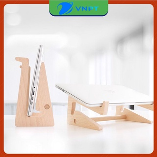 ❤️ Kệ Gỗ Kê Laptop Giá Đỡ Tản Nhiệt Cho Macbook Với 2 Tầng Để Máy + Bàn Phím