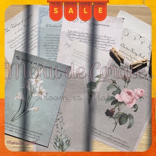 Set Giấy nền Vintage 2 mặt khác nhau decor, trang trí sổ, làm Bullet Journal [Tặng kèm quà xinh]