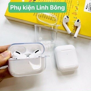 Vỏ bao đựng airpod trong suốt dành cho airpod pro, airpod 1/2 bao chất liệu silicon trong dẻo mềm, chống ố