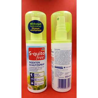 Xịt chống muỗi và côn trùng S-quito free Insekten schutzspray, 100 ml