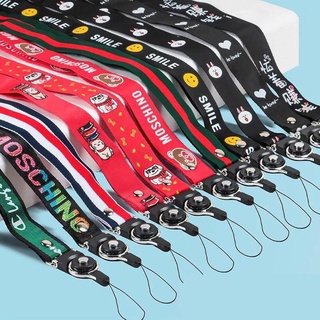 Dây Đeo Điện Thoại In Hoạ Tiết Hoạt Hình Đa Dạng Dễ Thương Tiện Lợi 2 in 1