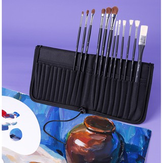 Cọ vẽ dài chuyên nghiệp  Mont Marte của Úc họa sĩ cho màu acrylic, guache , màu nước Lalunavn -A66