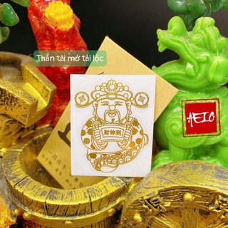 Miếng dán thần tài mở lộc linh phù linh phù dán điện thoại, máy tính bảng, máy tính ...