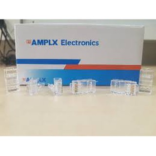 <FREESHIP> Đầu Mạng Loại Tốt RJ45 AMPLX Hộp 100 cái