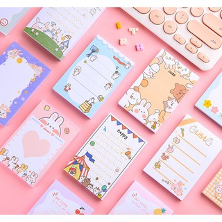 Giấy nhớ note ghi chú hoạt hình thỏ cute 100 trang