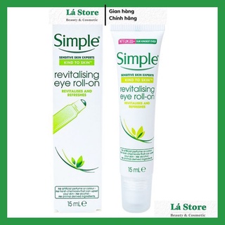 Sẵn - Lăn dưỡng mắt Simple - Kem dưỡng mắt Simple Revitalising Eye Roll On 15ml