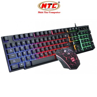 Bộ bàn phím giả cơ và chuột game R8 1910 Led 7 màu + Tặng 1 miếng lót chuột